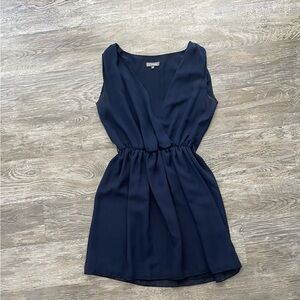 Elegant Navy Blue Sleeveless Dress